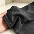 thumbnail image 7 of Women's Wide Leg Jeans Elastic High Waist Denim Pants Front Seam Y2K Casual Baggy Jeans with Pockets Vintage Streetwear Fashion Bottoms Black, 7 of 7