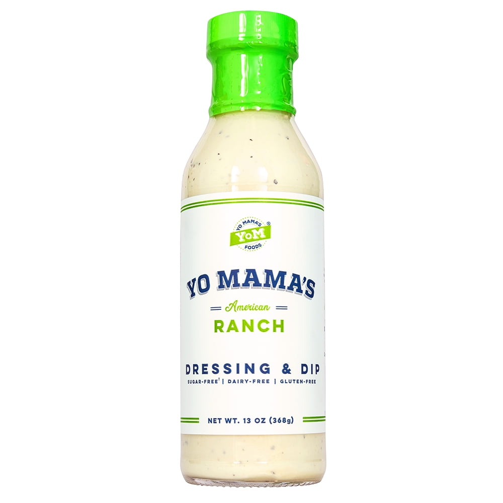 Yo Mama's Foods Keto Friendly Ranch Salad Dressing and Dip - Pack of (1) - Low Carb, Low Sodium, and Gluten-Free