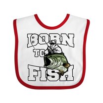 Inktastic Born to Fish Boys or Girls Baby Bib