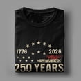 thumbnail image 5 of America's 250th Birthday USA Flag 250 Years Anniversary T-Shirts Men Casual Pure Cotton Tees Short Sleeve T Shirts Tops, 5 of 7
