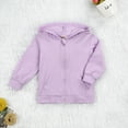 thumbnail image 4 of Kids' Hooded Sweatshirt Full Zip Casual Hoodies Jacket with Pockets Toddler Boys Girls Basic Outerwear 0-6T, 4 of 6