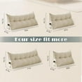 thumbnail image 7 of Triangular Headboard Pillow Twin XL for Dorm Headboard Bed Wedge Pillows Bolster Cushion Bed Bolster Triangular Backrest Cream White, 7 of 7