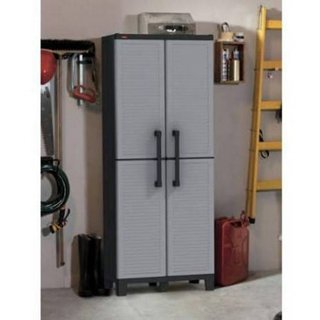 Keter Space Winner Resin Storage, Plastic Utility Cabinet, 15" x 27", 4 Adjustable Shelves