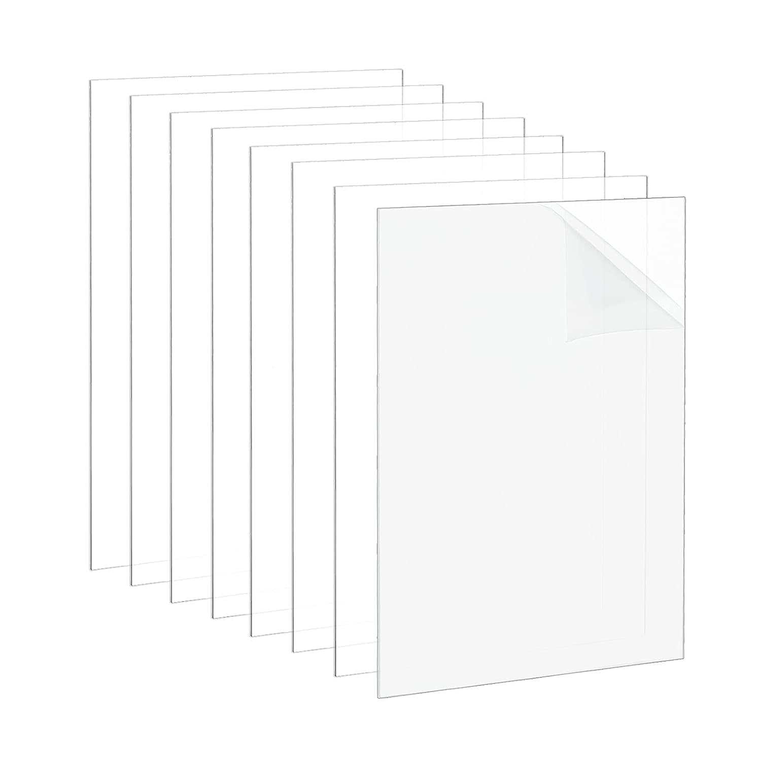 10pcs Transparent Acrylic Sheet 1.5mm Thick Clear Acrylic Panel Rectangular for Picture Frames