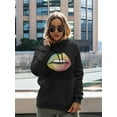 thumbnail image 2 of Rainbow Lips. Hoodie Women -SPIdeals Designs, Female x-Large, 2 of 4