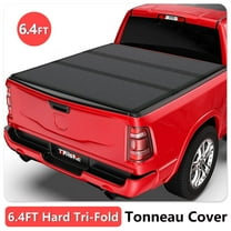 TOPRONE Hard Tri-Fold Tonneau Cover Fits 2003-2024 Ram 1500 2500 3500 with 6'4" (76.3in) Truck Bed w/o RamBox | On Top |