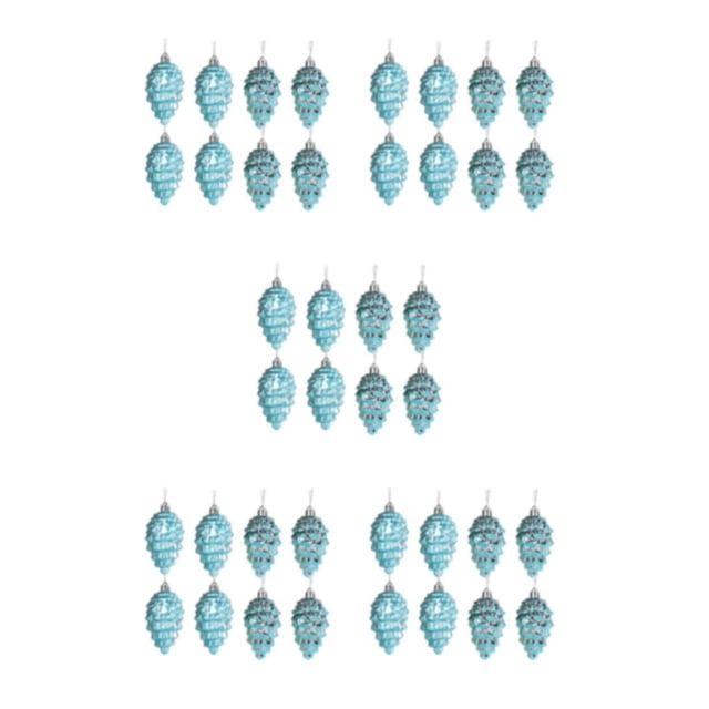 kurtrusly 8piece Christmas Decorations Exquisite Pine Cone Decorations For Magical Lake Blue 5Set