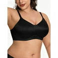 thumbnail image 2 of Deyllo Women Plus Size Sport Underwire Bras Seamless Wireless Bralette Comfortable Bra Black Soft Everyday Solid Color Bras Clothes Size 40B, 2 of 5