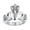 Silver-Tone, variant on Unisex Friendship Couples Promise Celtic Heart Claddagh Ring Stainless Steel