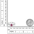 thumbnail image 3 of Gem Stone King 925 Sterling Silver Pink Mystic Topaz Engagement Ring for Women (1.78 Cttw, Oval 8X6MM, Gemstone Birthstone, Available in Size 5, 6, 7, 8, 9), 3 of 4