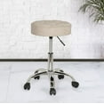 thumbnail image 3 of Hillsdale Furniture Nora Tufted Backless Adjustable Metal Vanity/Office Stool, Cream Velvet, 3 of 9