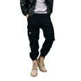 thumbnail image 1 of PEASKJP Pantalon pour Homme Coupe Décontractée Pantalon Cargo Extensible Coupe Décontractée, Noir TTG, 1 of 5