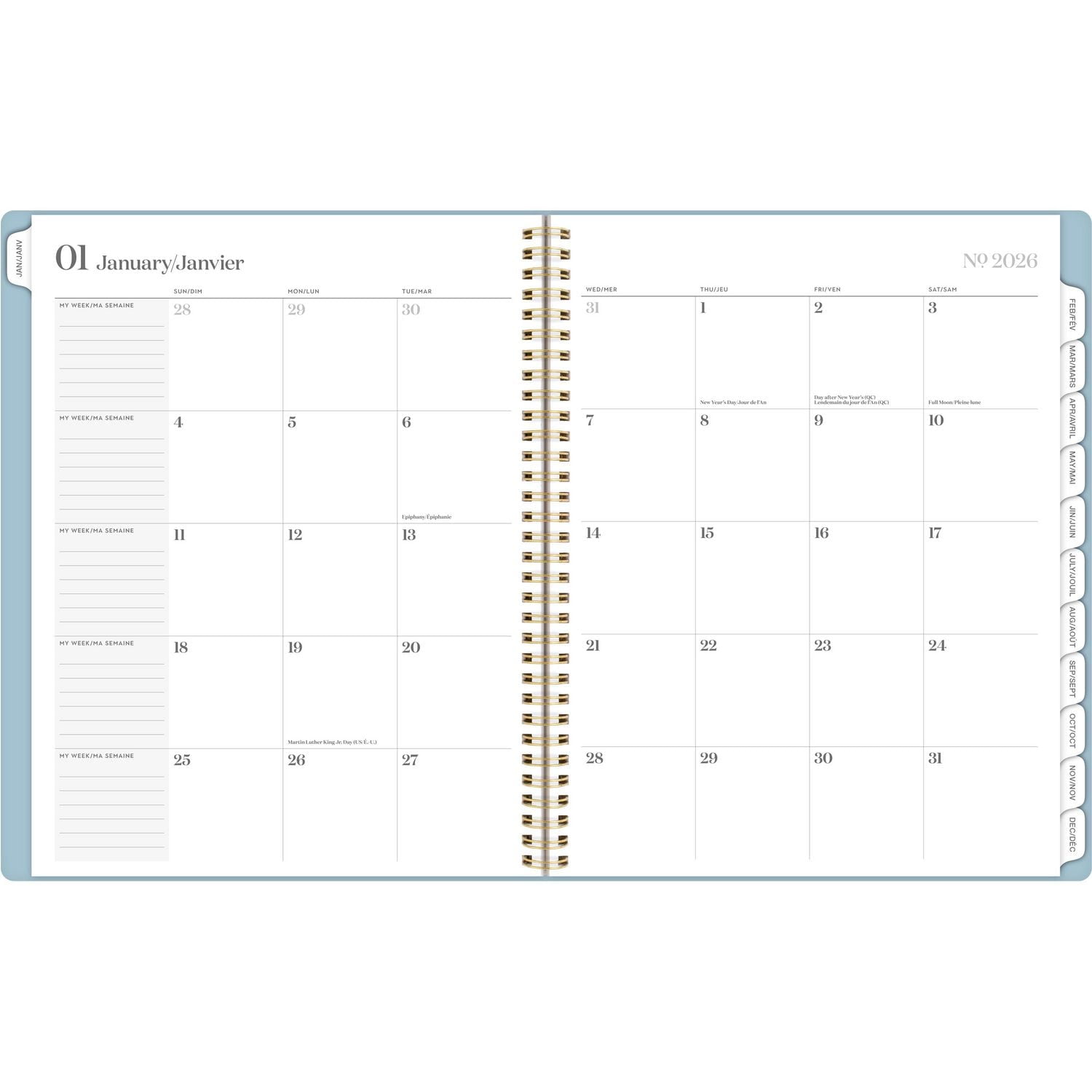 2026 Cambridge Workstyle Balance Aqua Large Weekly Planner, Planner