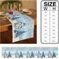 thumbnail image 7 of Christmas Gnome Table Runner, Winter Merry Christmas Tree Balls Cotton Linen Tablecloth Holiday Farmhouse Table Decor for Home,Kitchen,Dining Room,Indoor,Outdoor,13X90 Inches Long, Blue, 7 of 7