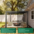 thumbnail image 4 of Clouddwell Louvered Pergola with Adjustable Top, 10'x10' Outdoor Metal Pergola, Gray, for Patio, Garden and Backyard, 4 of 8