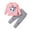Pink, variant on WOYY Toddler Girls Outfits Cute Cartoon Cat Long Sleeve Sweatshirt Pants Set, Sizes 12M-6Y