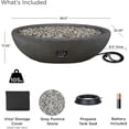 thumbnail image 5 of Real Flame Riverside 58" Oval Concrete Propane Fire Pit in Shale, 5 of 6