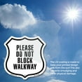 thumbnail image 5 of Please Do Not Block Walkway (5 Pack) 4 inch X 4 inch Shield Shaped Heavy Duty 3.2 mil Vinyl Decals Weather Resistant Made in the USA, 5 of 5