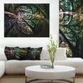 thumbnail image 1 of Art Numérique Fleur Fractale Bleue Marron - Impression sur Toile Florale, 1 of 3