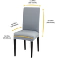 thumbnail image 2 of GHSDFBB Dining Chair Covers Set of 4 Stretch Chair Covers for Dining Room Washable Removable Dining Chair Protector Decoration Chair Slipcover for Kitchen Dining Room,Smoky Gray, 2 of 6