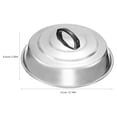 thumbnail image 4 of Tapa de olla de acero inoxidable, tapa redonda para rociar, tapa para cocinar al vapor, utensilios de cocina para parrilla de superficie plana, 4 of 6