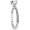 thumbnail image 2 of Pompeii 3/4ct Diamond Engagement Ring French Pave Set 14k White Gold (H/I,I1-I2), 2 of 4