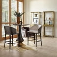 thumbnail image 5 of Home Square Upholstered Bar Stool in Midnight Brown - Set of 3, 5 of 6
