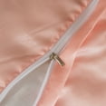 thumbnail image 4 of Move Over Pink Satin Bedding Sets Twin Silky Girls Duvet Cover Set White Pom Poms Pattern Satin Microfiber No Filling, 4 of 10