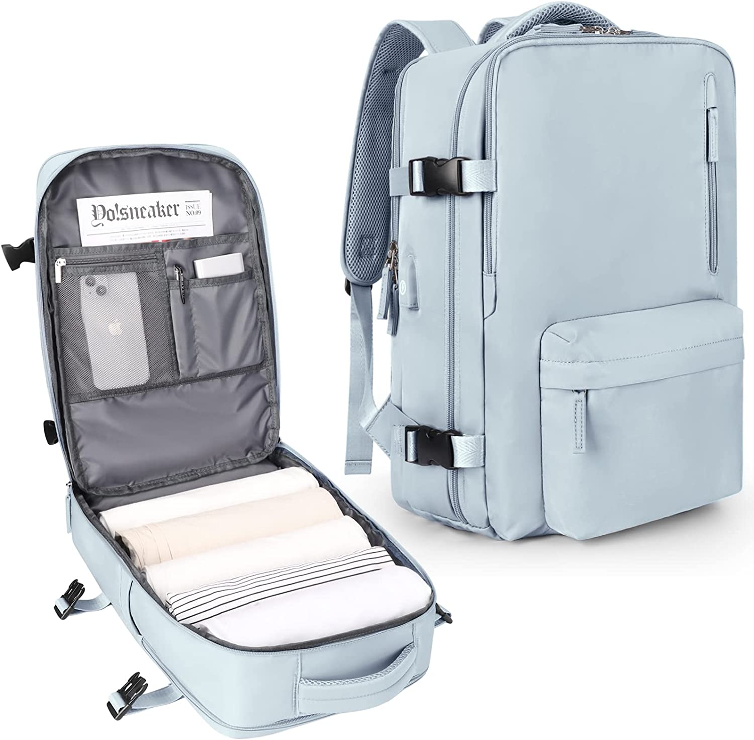 Large Travel Backpack,Airline Flight Approved Waterproof 15.6 Inch