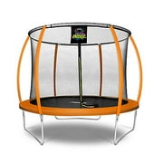 Moxie™ Pumpkin-Shaped Outdoor Trampoline Set with Premium Top-Ring Frame Safety Enclosure, 10 FT - Orange
