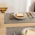 thumbnail image 2 of GHSDFBB Kevin Textile Placemats, Set of 6 Heat-Resistant Placemats for Kitchen Table, Washable Durable Linen Table Mats Woven Placemats (6 Pcs, 13"x19", Sesame Grey), 2 of 7