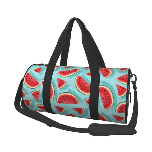 Easygdp Watermelon Bolsa de Viaje, Bolsa de Mano, Bolsa de Gimnasio, Bolsa de Equipaje para Viaje