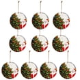 thumbnail image 1 of Fiudx Adornos Navideños de Madera, Diseño de Cabeza de Animal de Doble Cara, Proceso de Sublimación a Alta Temperatura, Decoración Festiva para Árbol, Perfectos para Fiestas de Oficina, 7 Cm de Diáme, 1 of 7