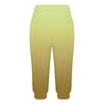 thumbnail image 4 of MIUOWANP Plus Size Women's Pants with Pockets Gradient Color Outdoor Activities Bound Feet Capri Pants Size L(8)Yellow, 4 of 6