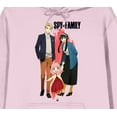 thumbnail image 2 of Spy X Family Forger Family & Logo Long Sleeve Cradle Pink Men's Hooded Sweatshirt-XXL, 2 of 3