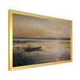 thumbnail image 2 of Designart 'Pastel Boat Sunset Over The Lake' Nautical & Coastal Framed Art Print, 2 of 4