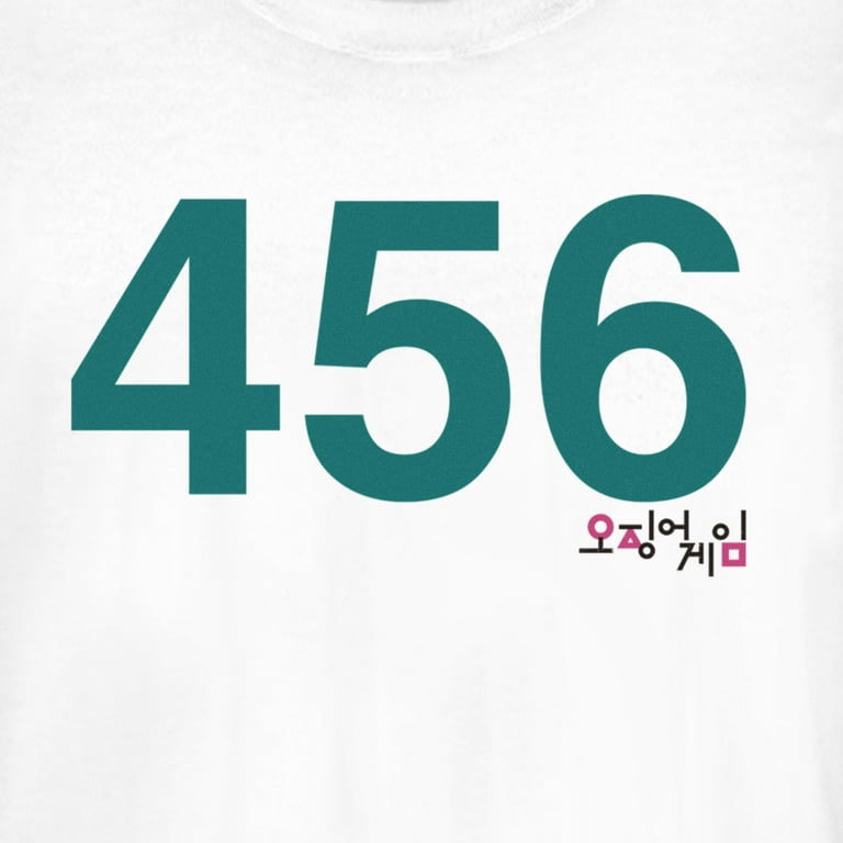 Junior's Squid Game Player 456 Graphic Tee White Medium