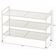 thumbnail image 2 of 3-tier Stackable Mesh Shoe Rack White Mesh Panel, 2 of 6