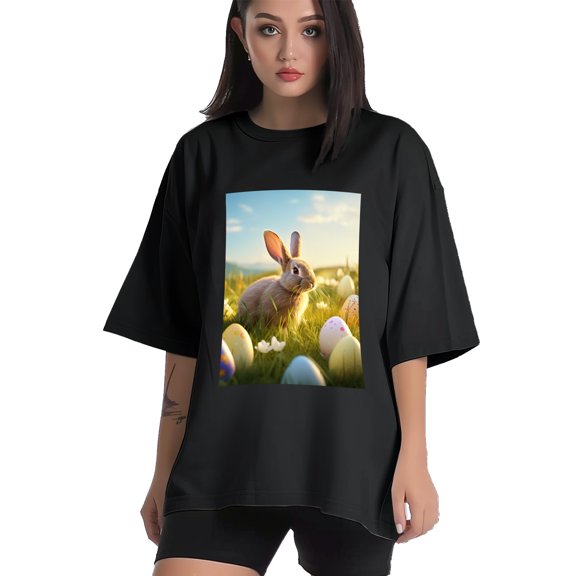 Plus Size Shirt for Women Black Tops for Women Short Sleeves Shirt for Women Easter T Shirt Crewneck Shirt for Women XS