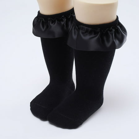 

TOWED22 Children Kids Socks Soft Bottom Toddler Shoes Socks Princess Socks Floor Socks Long Socks Girls No Show Socks Black