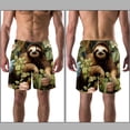 thumbnail image 3 of luoweisi Men's Beach Shorts Quick Dry Swim Trunks with Mesh Lining Sloth 2XL, 3 of 5