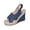 Blue, variant on Women's Denim High Heel Platform Sandal Wedges Fashion Open Toe Slide Sandals Anti Slip Chunky Espadrille Shoe