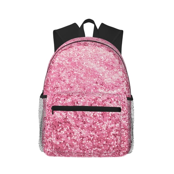 Easygdp Pink Glitter Mochila Casual para Portátil, Mochila para Escuela, Viajes, Negocios