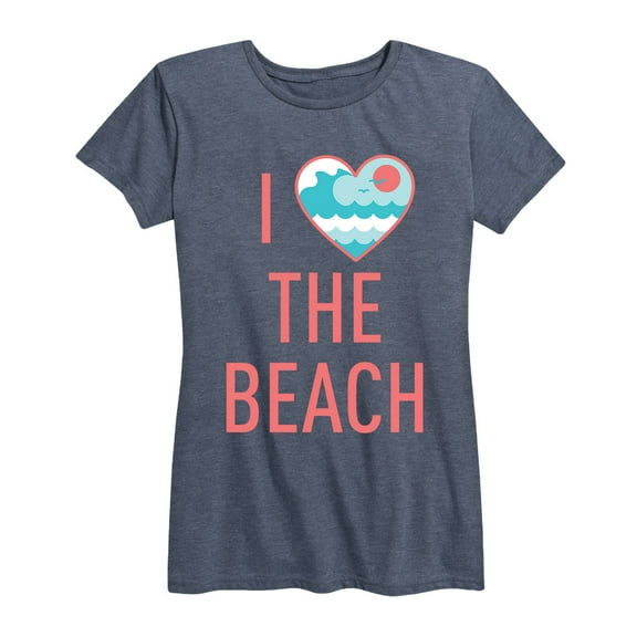 Instant Message - I Love The Beach - Women's Short Sleeve Graphic T-Shirt