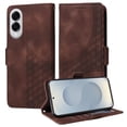 thumbnail image 1 of Funda GANGXUN para Samsung Galaxy S25 Edge con diseño acolchado elegante, cuero PU, protección total y ajuste preciso, 1 of 5