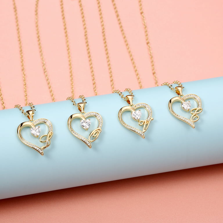 Initial Heart Charms Gold Over Sterling Silver Womens Ginger Lyne  Collection 