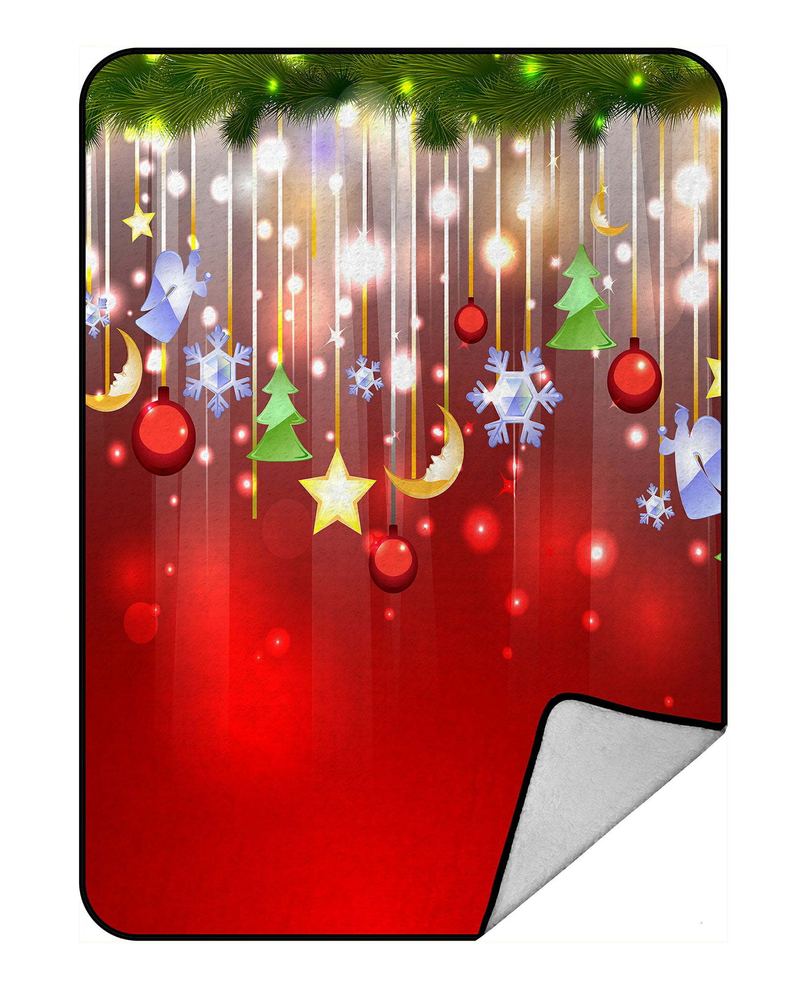 GCKG Merry Christmas Time Xmas Fantastic Christmas Fleece Blanket Throw Blanket 58x80inches