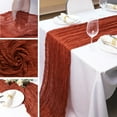 thumbnail image 2 of Holzlrgus 13Ft Rust Cheesecloth Table Runner, 160inch Long Cheese Cloth Boho Gauze Table Runner for Wedding Bridal Baby Shower Birthday Party Rustic Sheer Fall Table Decorations, 2 of 7