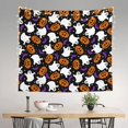 thumbnail image 3 of Halloween Tapestry Halloween Decor, halloween ghosts pumpkins Wall Tapestry Aesthetic, Halloween Decorations Tapestry Wall Hanging for Bedroom, Livingroom - 60x51in, 3 of 6