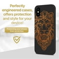 thumbnail image 2 of Case Yard Wooden Case for iPhone-X Soft TPU Silicone cover Slim Fit Shockproof Wood Protective Phone Cover for Girls Boys Men and Women Supports Wireless Charging Victorian Lion Design, 2 of 7